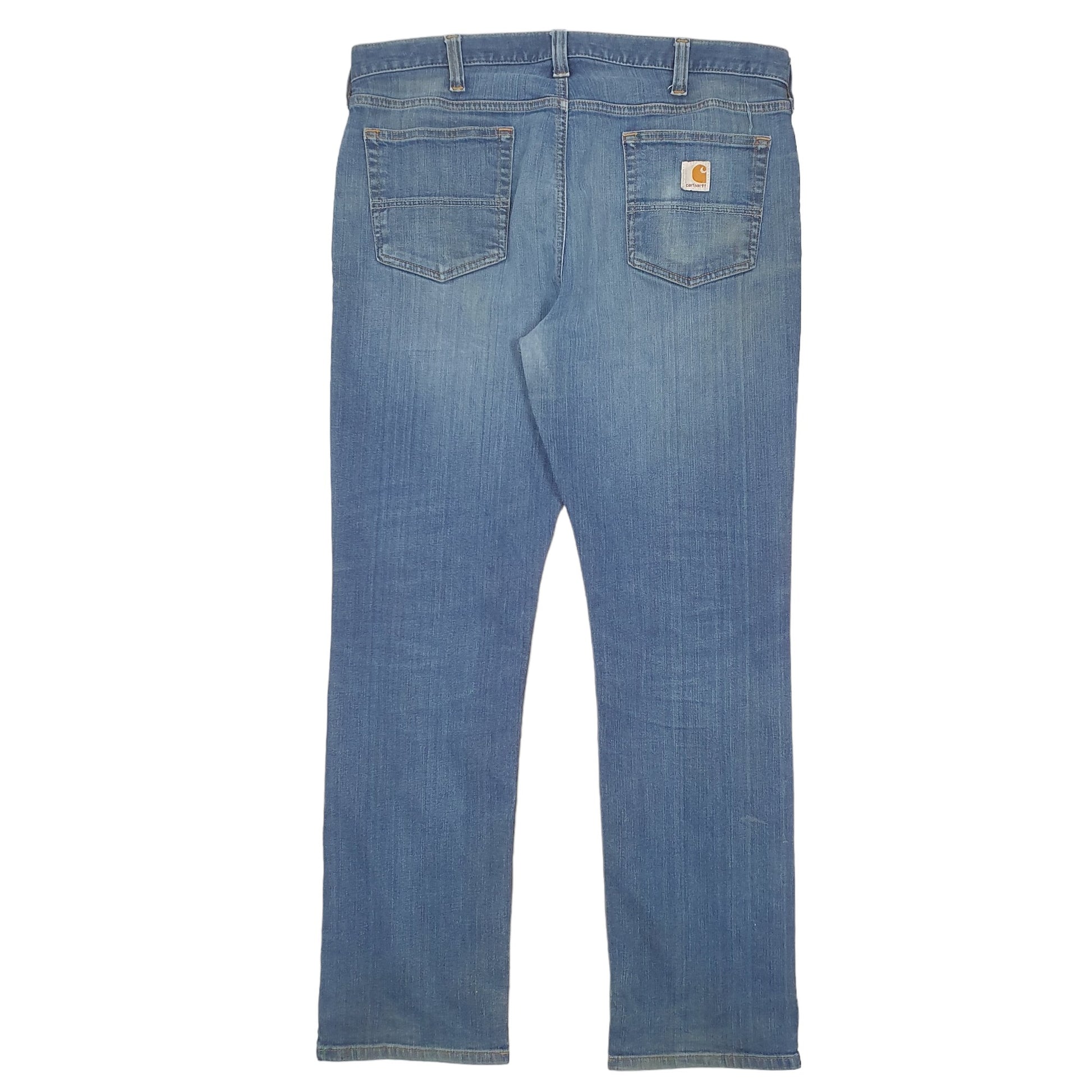 Mens Blue Carhartt Rugged Flex Stretch Casual JeansW38 L32