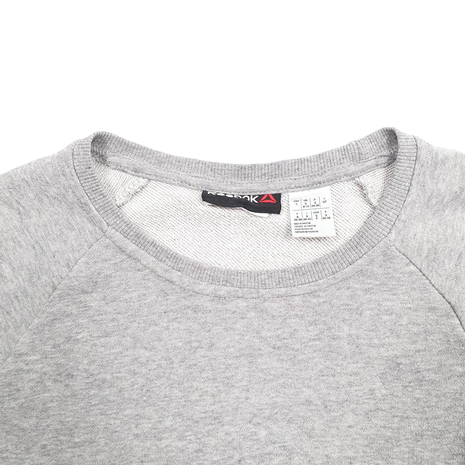 Womens Grey Reebok Don't Stress Crewneck Jumper