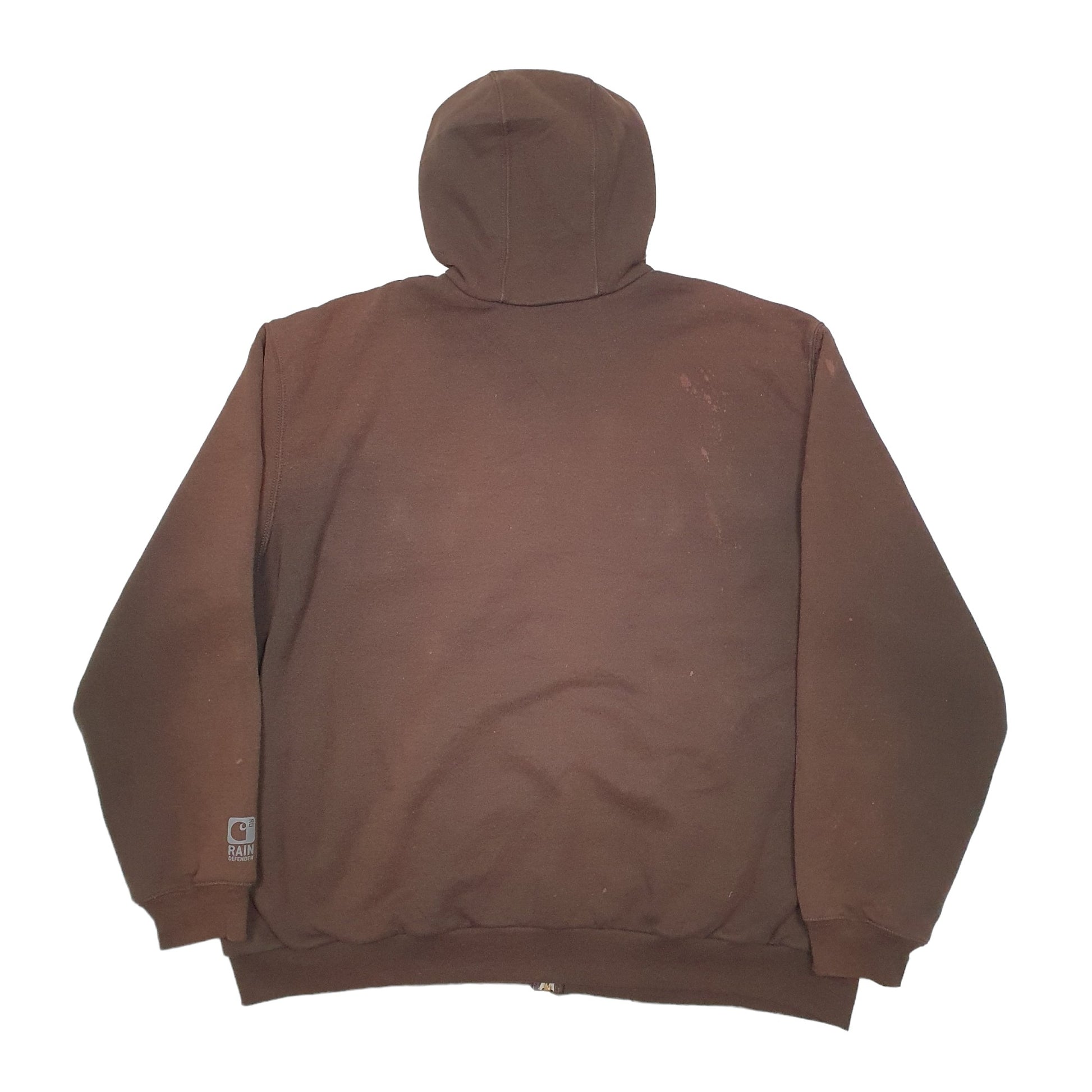 Mens Brown Carhartt Lined Thermal Full Zip Jumper