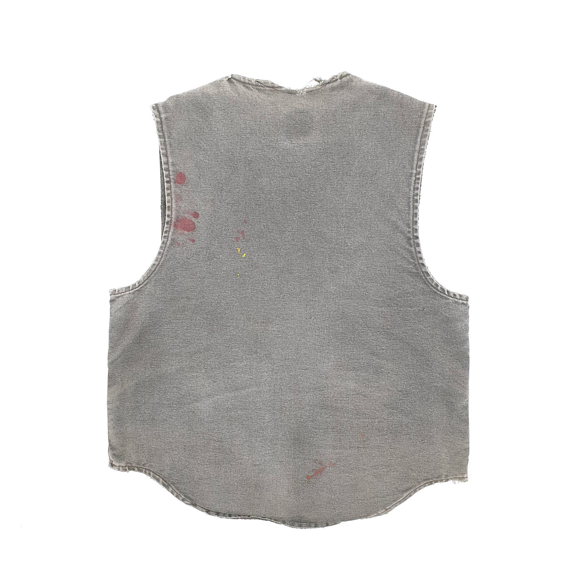 Mens Grey Carhartt V13MOS Vintage 2001 Union Made in USA Sherpa Vest Gilet  Coat