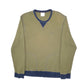Mens Green Calvin Klein Lightweight Crewneck Jumper