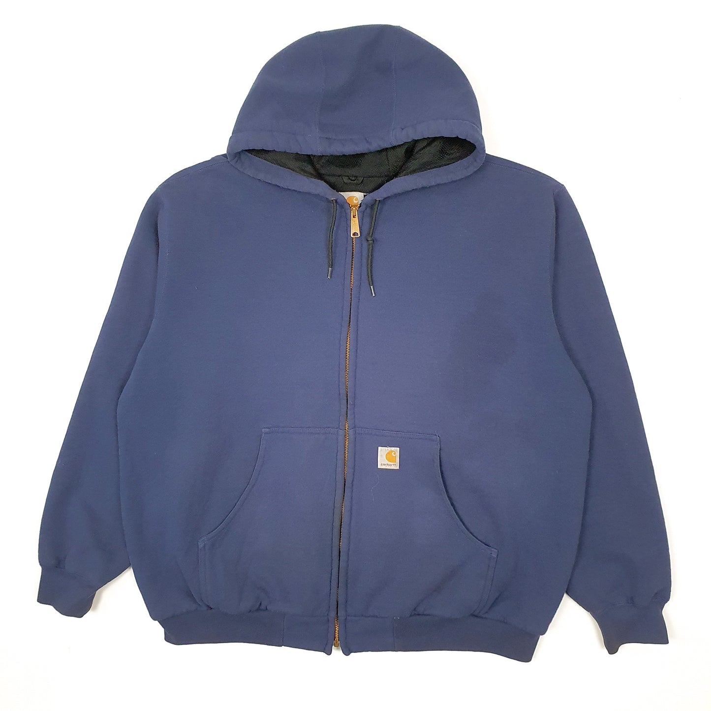 Mens Navy Carhartt J149 Thermal Lined Hoodie Active Jacket Full Zip Jumper