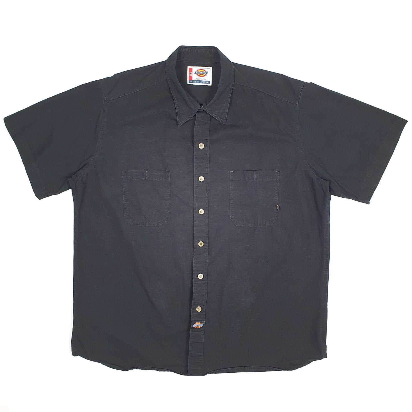Mens Black Dickies Workwear Short Sleeve Shirt