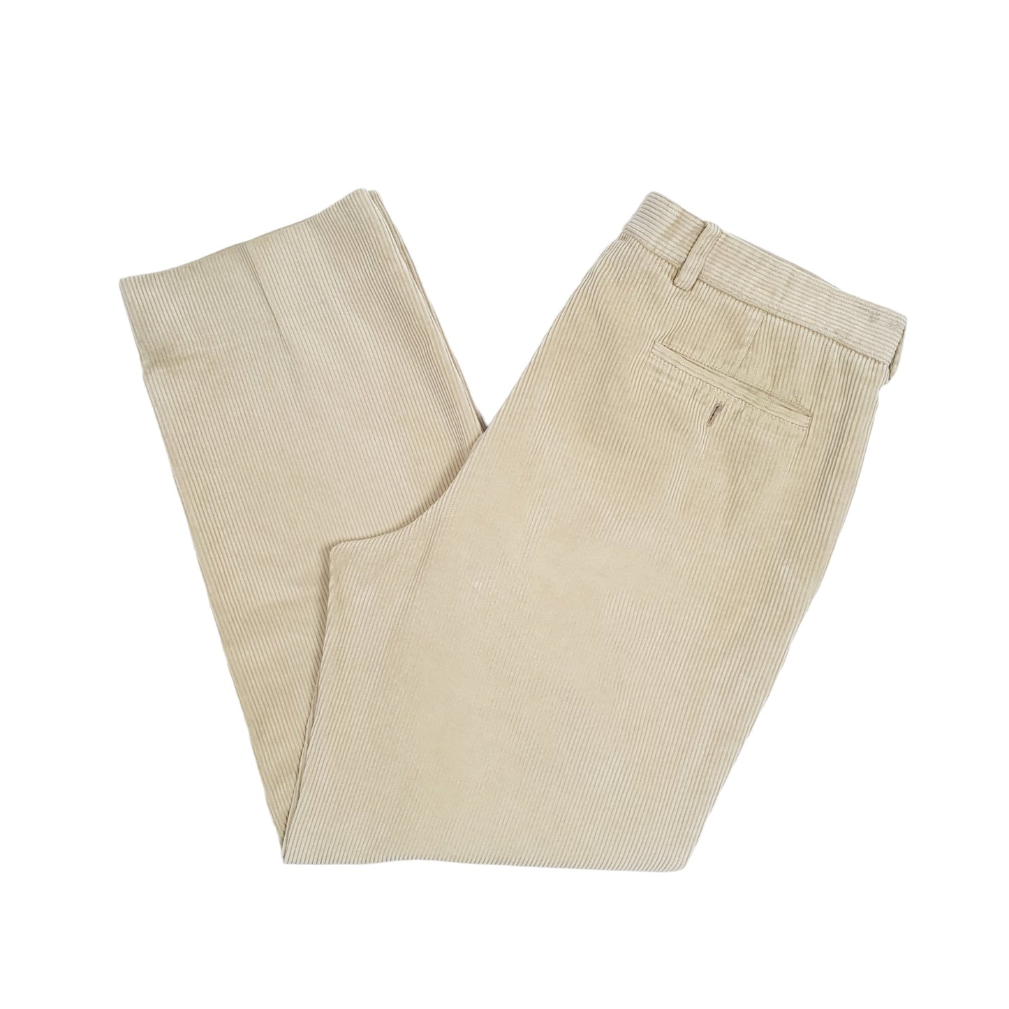 Mens Cream Burberry  Corduroy Trousers