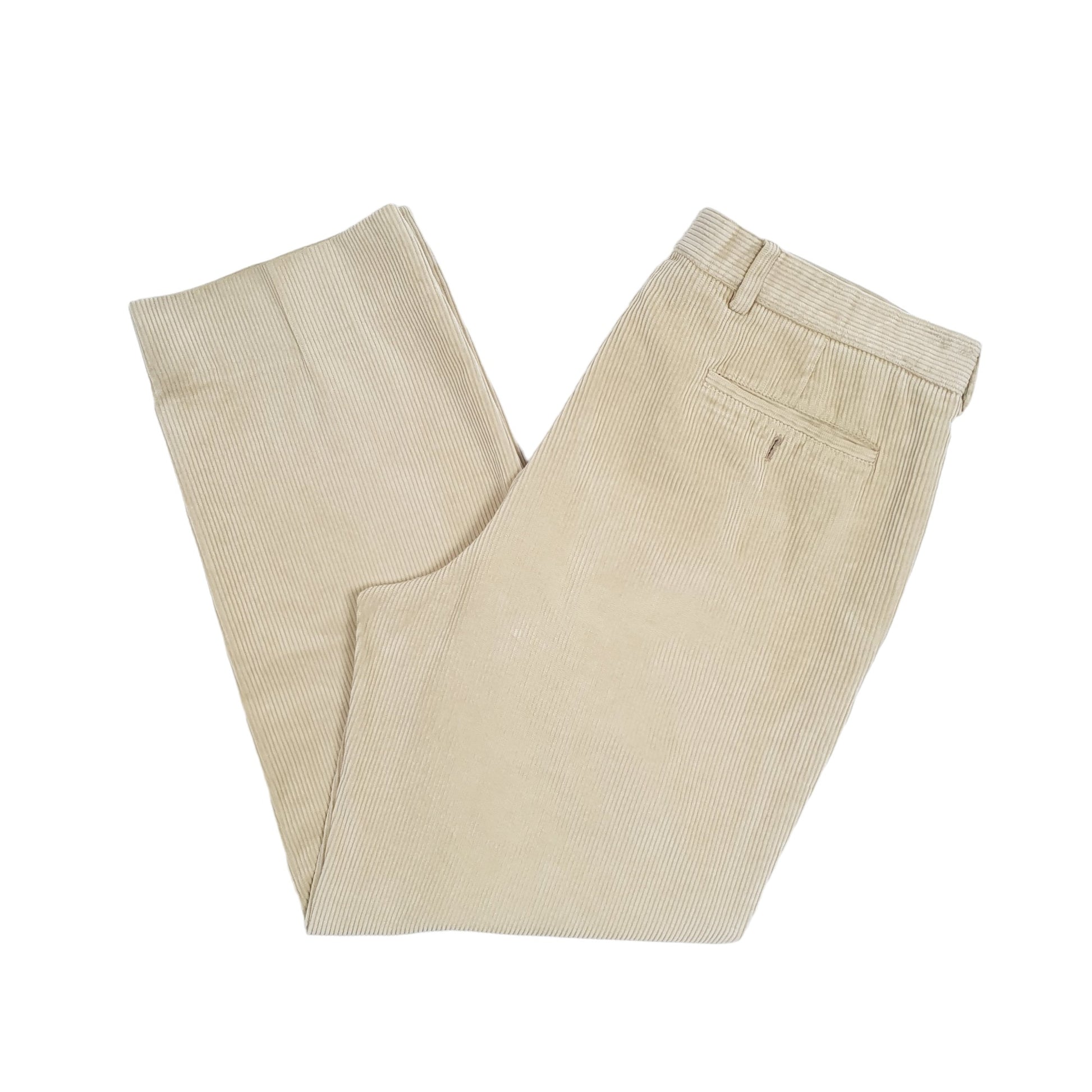 Mens Cream Burberry  Corduroy Trousers