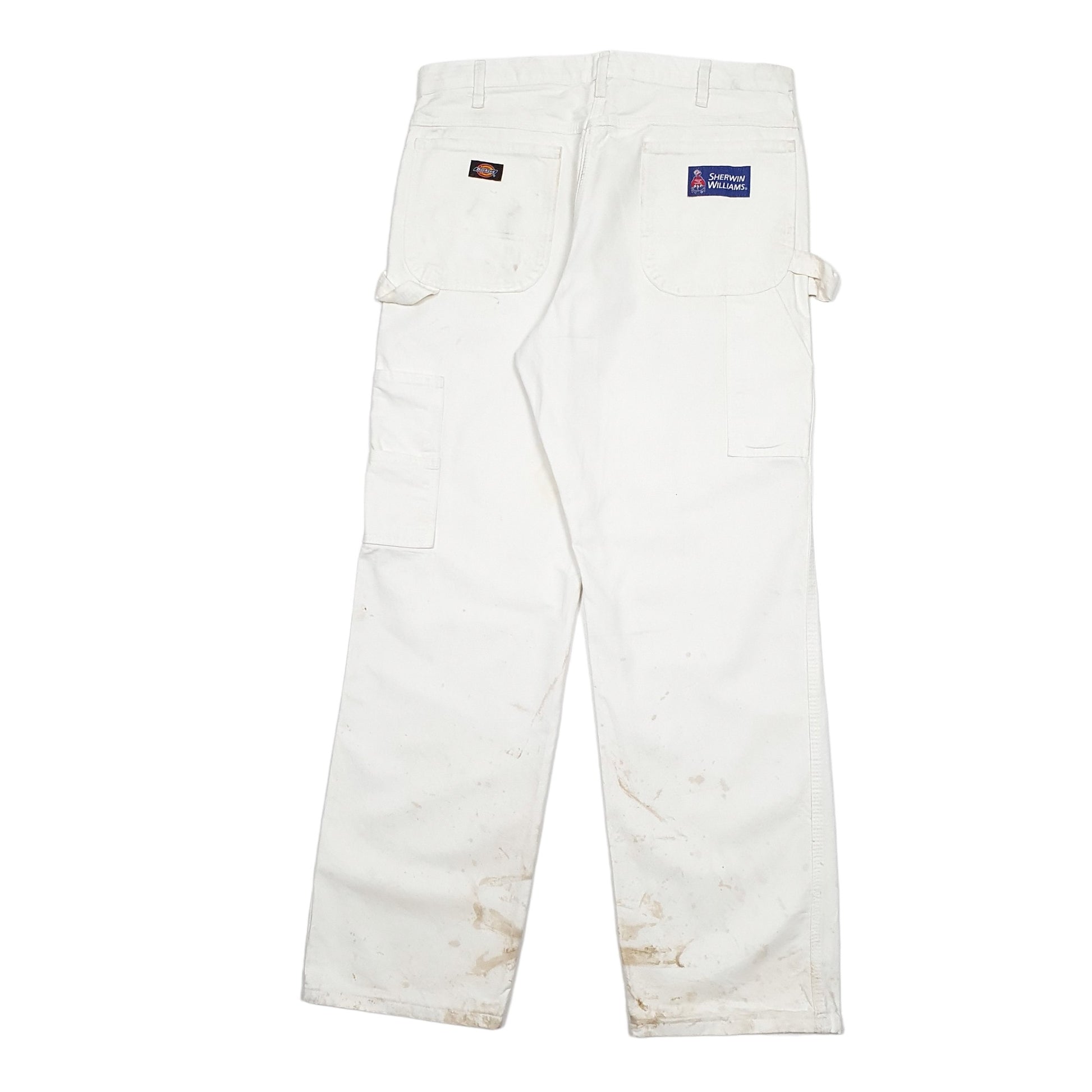 Mens White Dickies  Carpenter Trousers