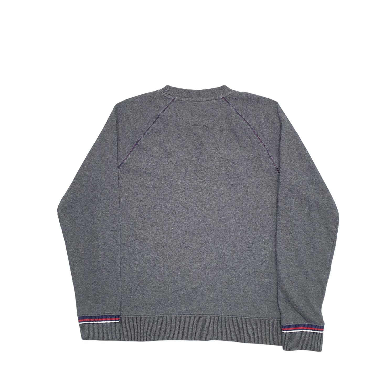 Mens Grey Fila Spellout Crewneck Jumper