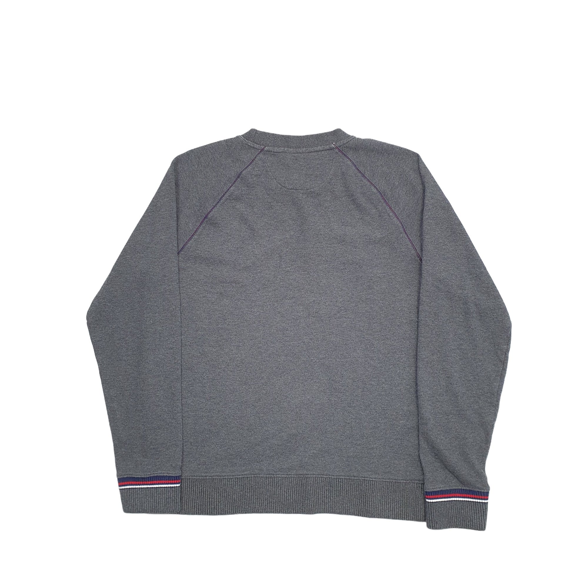 Mens Grey Fila Spellout Crewneck Jumper