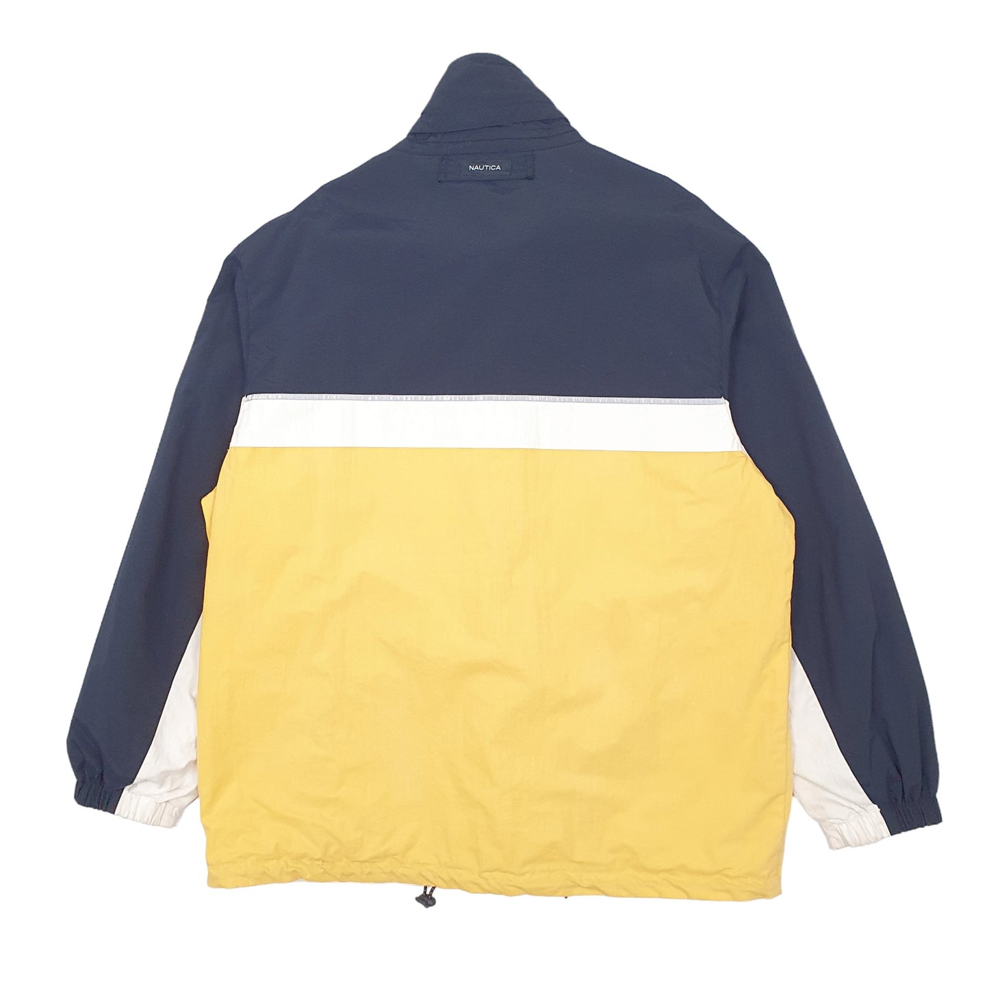 Mens Yellow Nautica Reversible Hooded Sailing  Coat