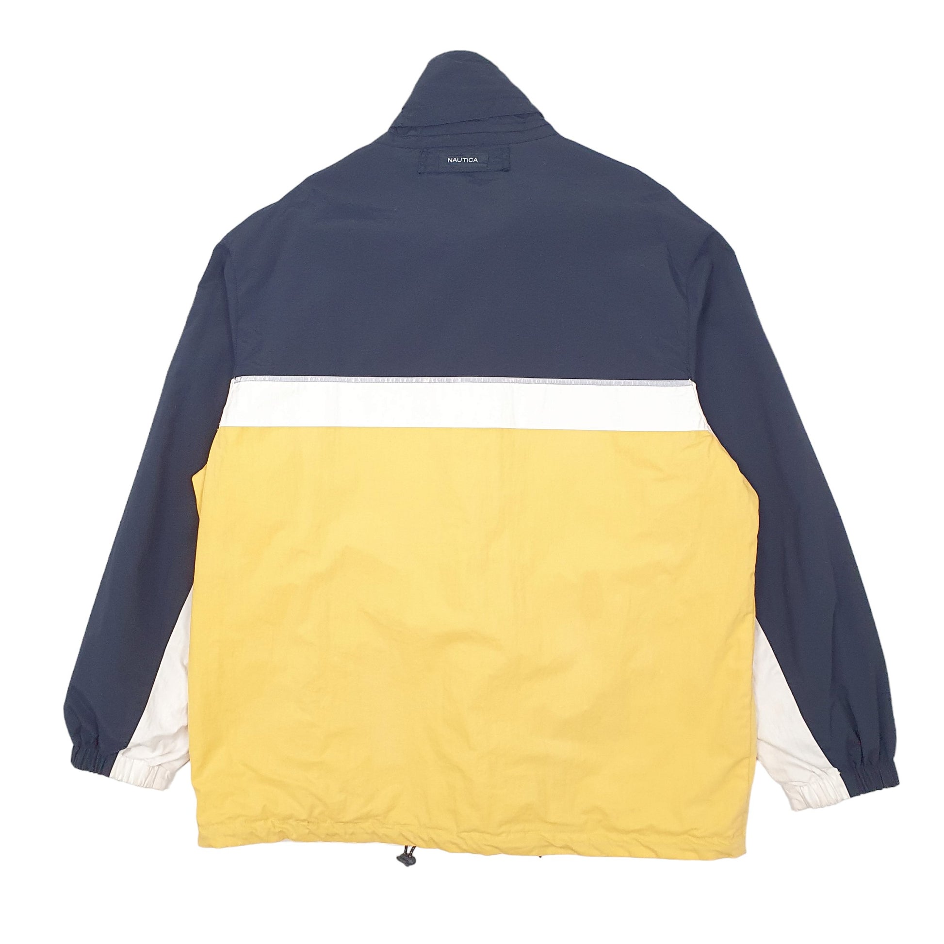 Mens Yellow Nautica Reversible Hooded Sailing  Coat
