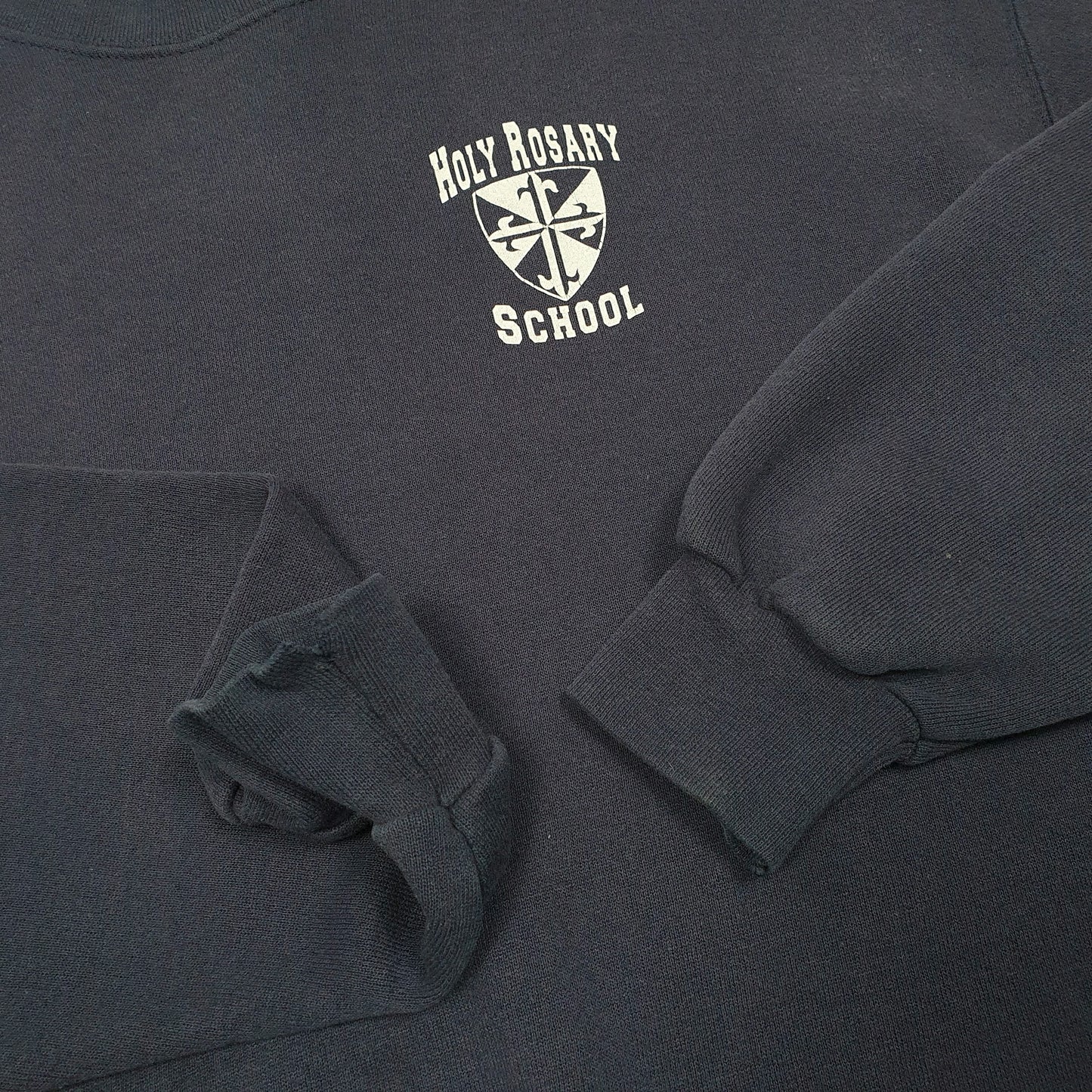 Mens Navy Lee Heavyweight Holy Rosary School Crewneck Jumper