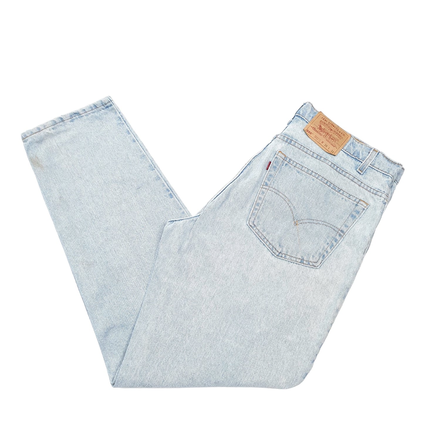 Mens Blue Levis Vintage Tapered Made In USA 550 JeansW38 L32