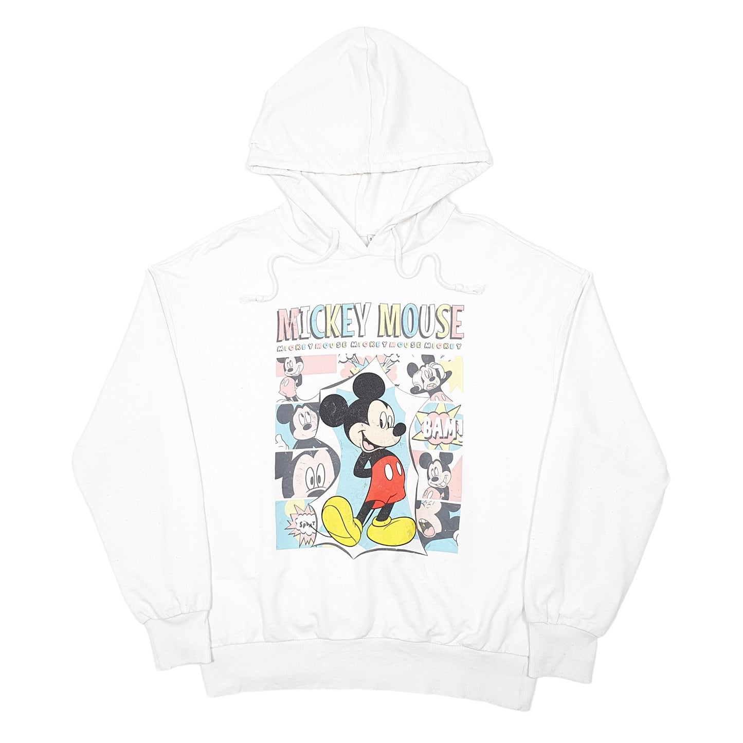 Womens White Disney Mickey Mouse Full Zip Jumper