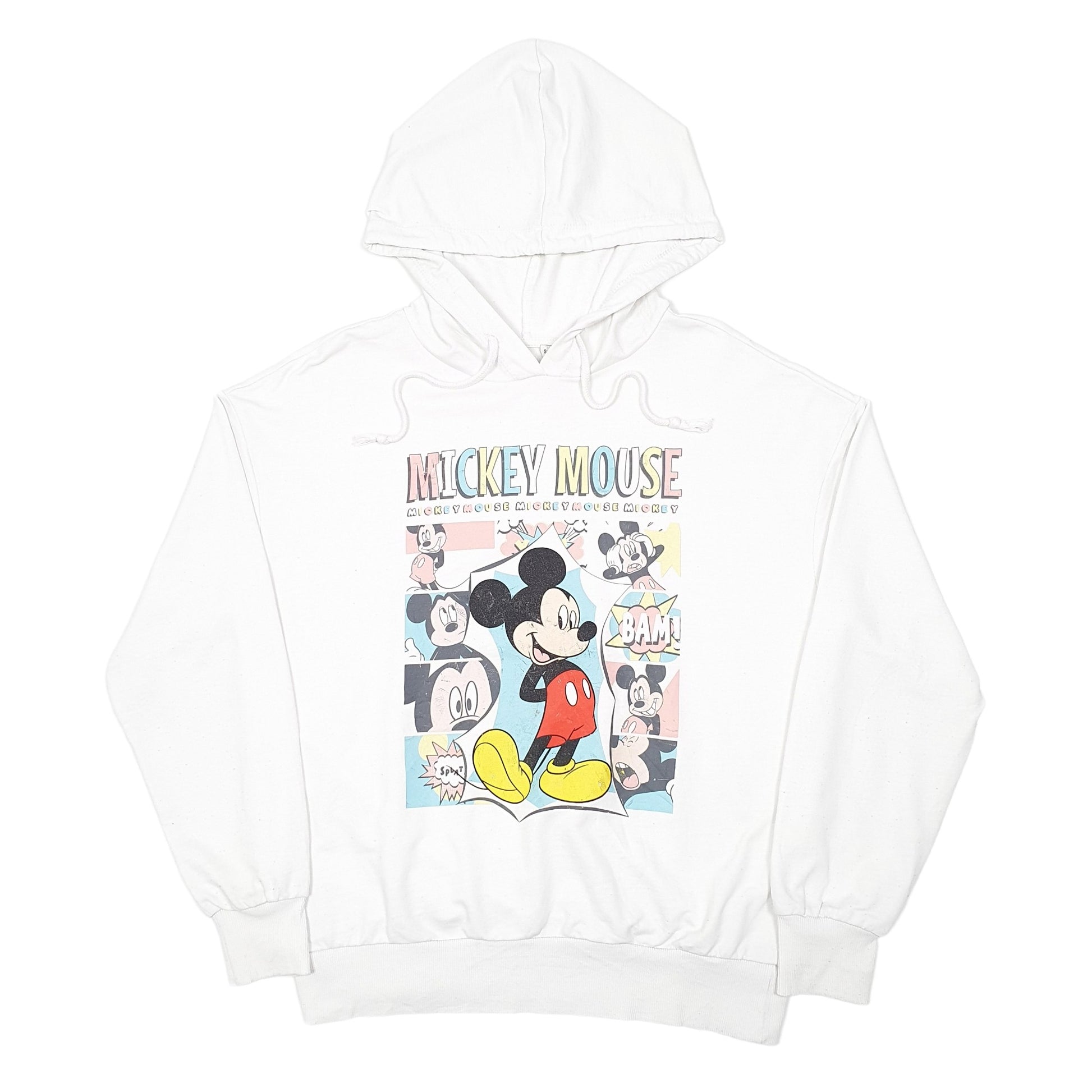Womens White Disney Mickey Mouse Full Zip Jumper