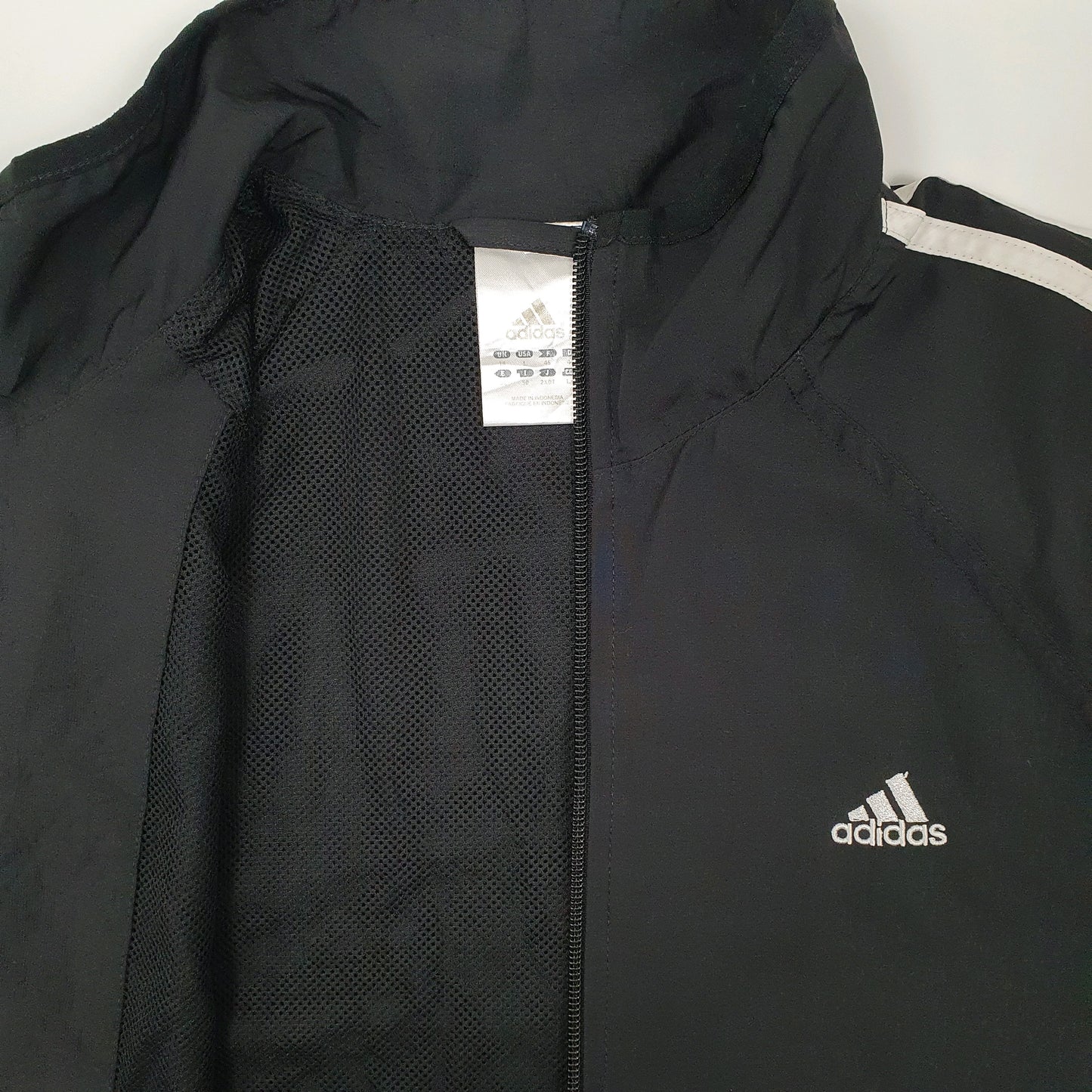 Womens Black Adidas Tracksuit Top Crewneck Coat