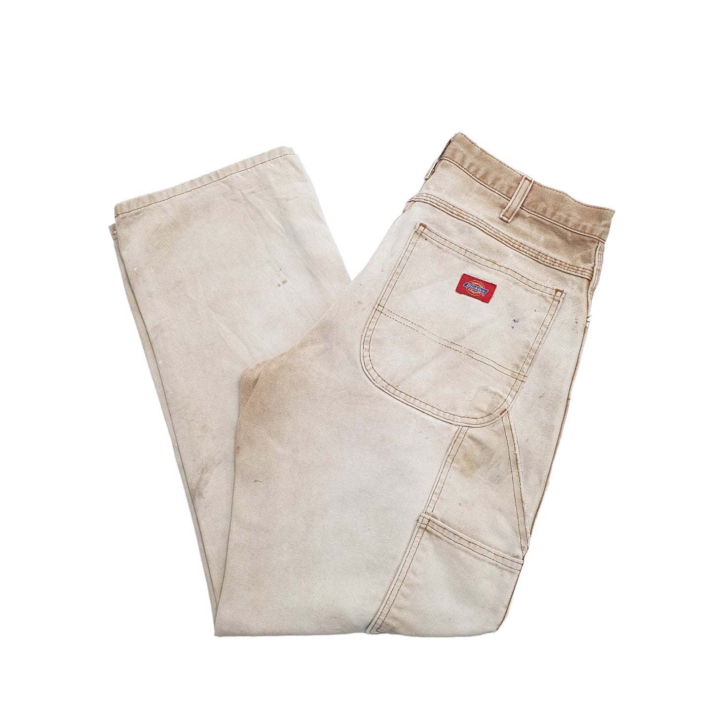 Mens Beige Dickies  Carpenter Trousers