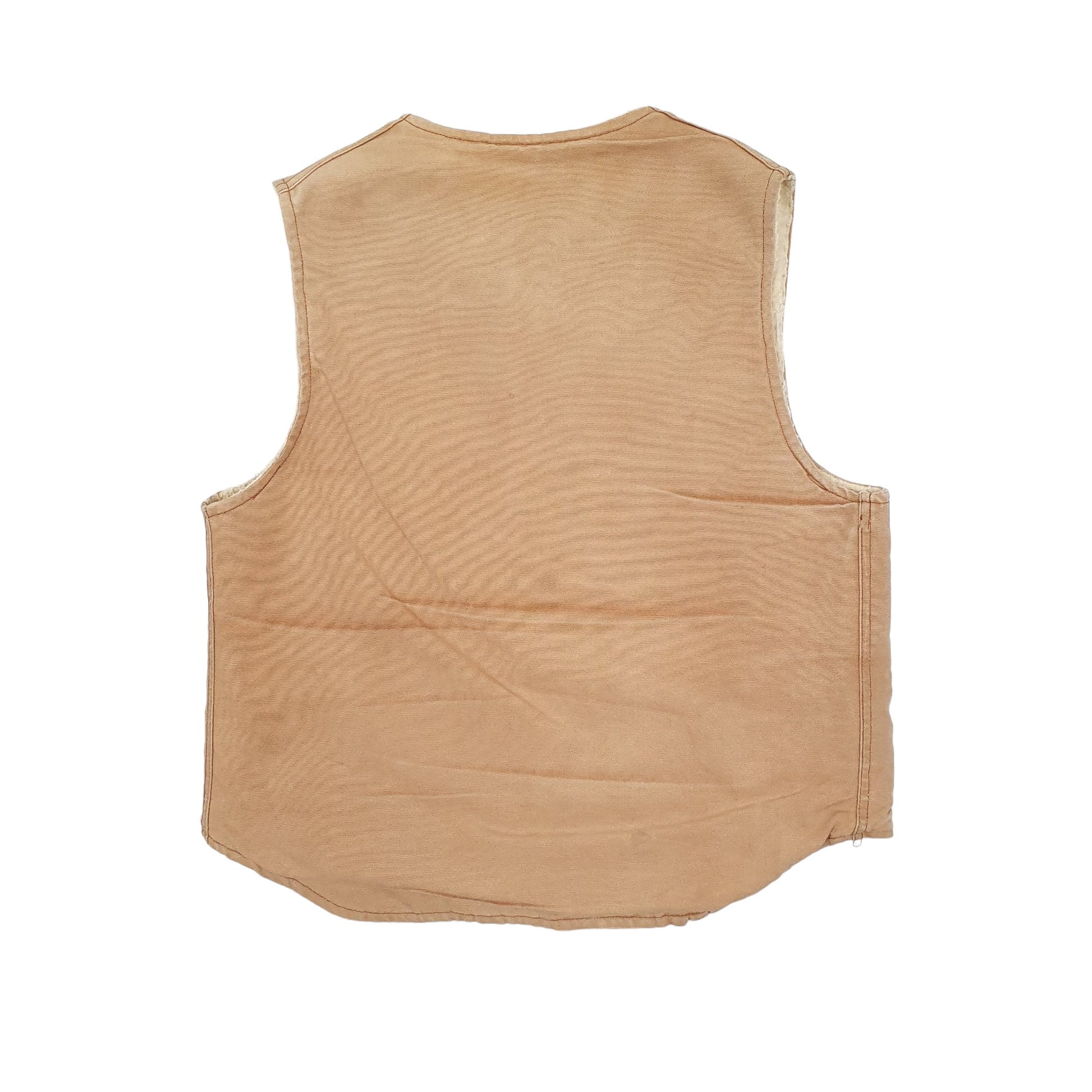 Mens Beige Carhartt Sherpa 6SV Vintage Union Made in USA Vest Gilet  Coat