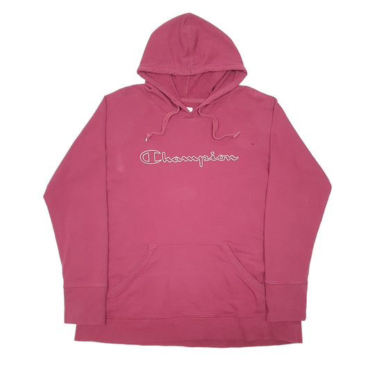 Womens Burgundy Champion  Hoodie Jumper