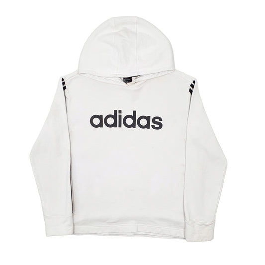 Mens White Adidas  Hoodie Jumper