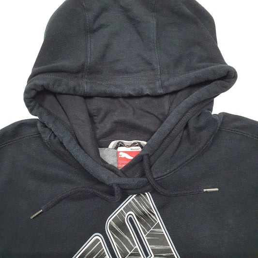 Mens Black Puma Spellout Hoodie Jumper
