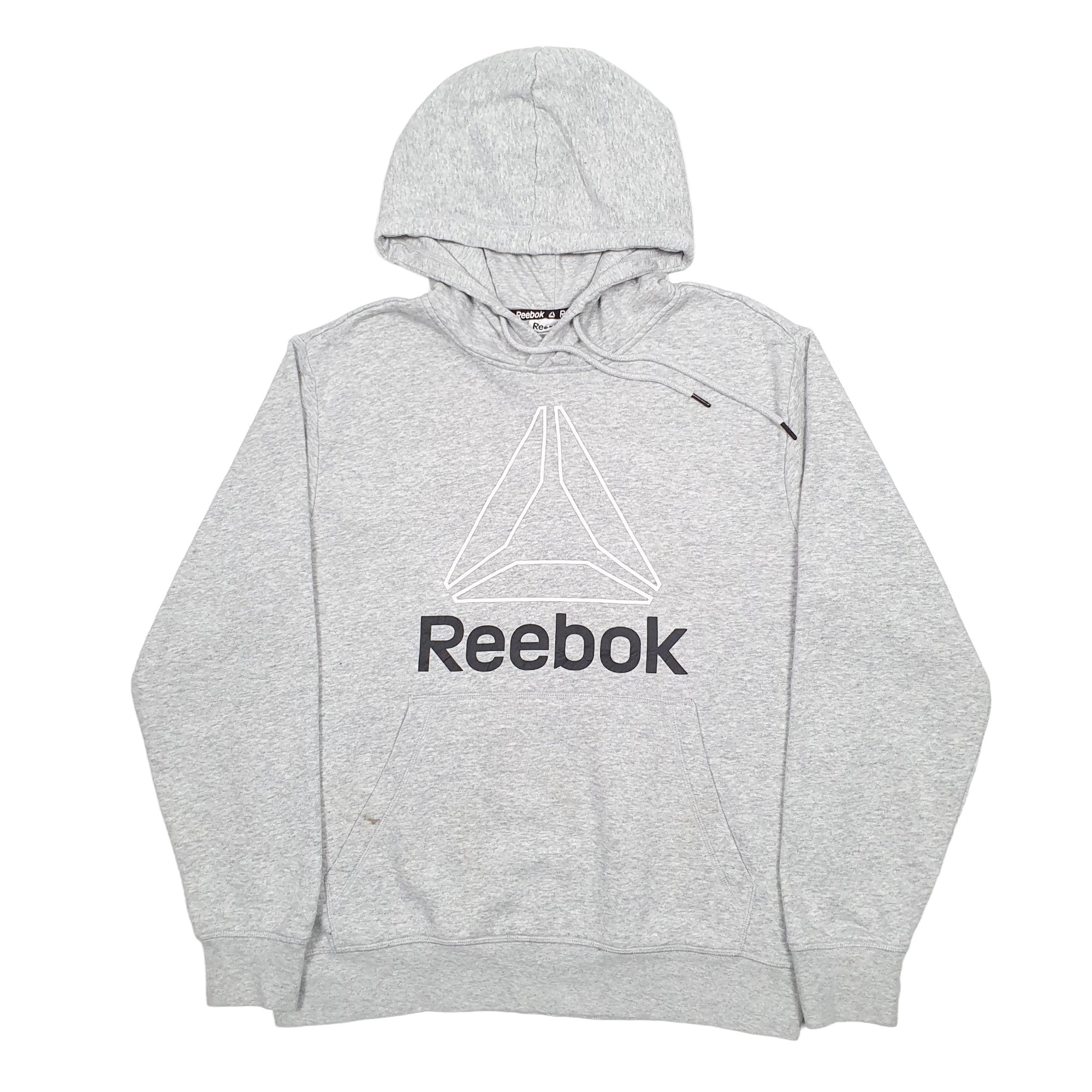 Reebok Spellout Hoodie Cotton Polyester Sweatshirt Jumper M