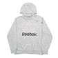 Mens Grey Reebok Spellout Hoodie Jumper