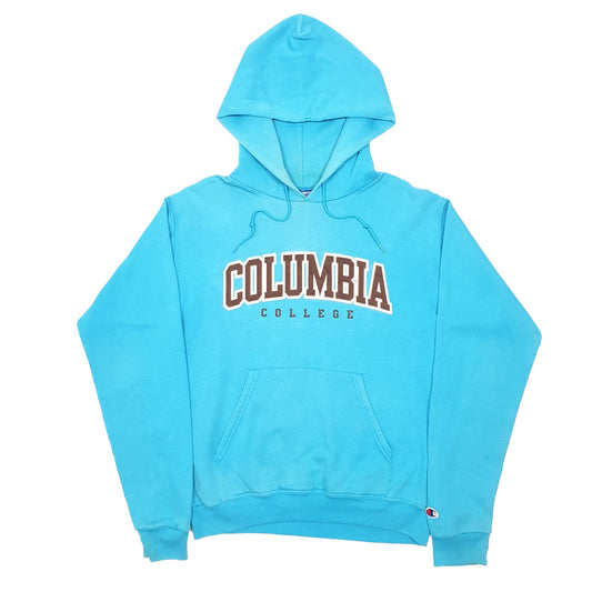 Mens Blue Champion Columbia College USA Hoodie Jumper