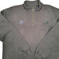 Mens Black Carhartt Workwear USA Quarter Zip Jumper