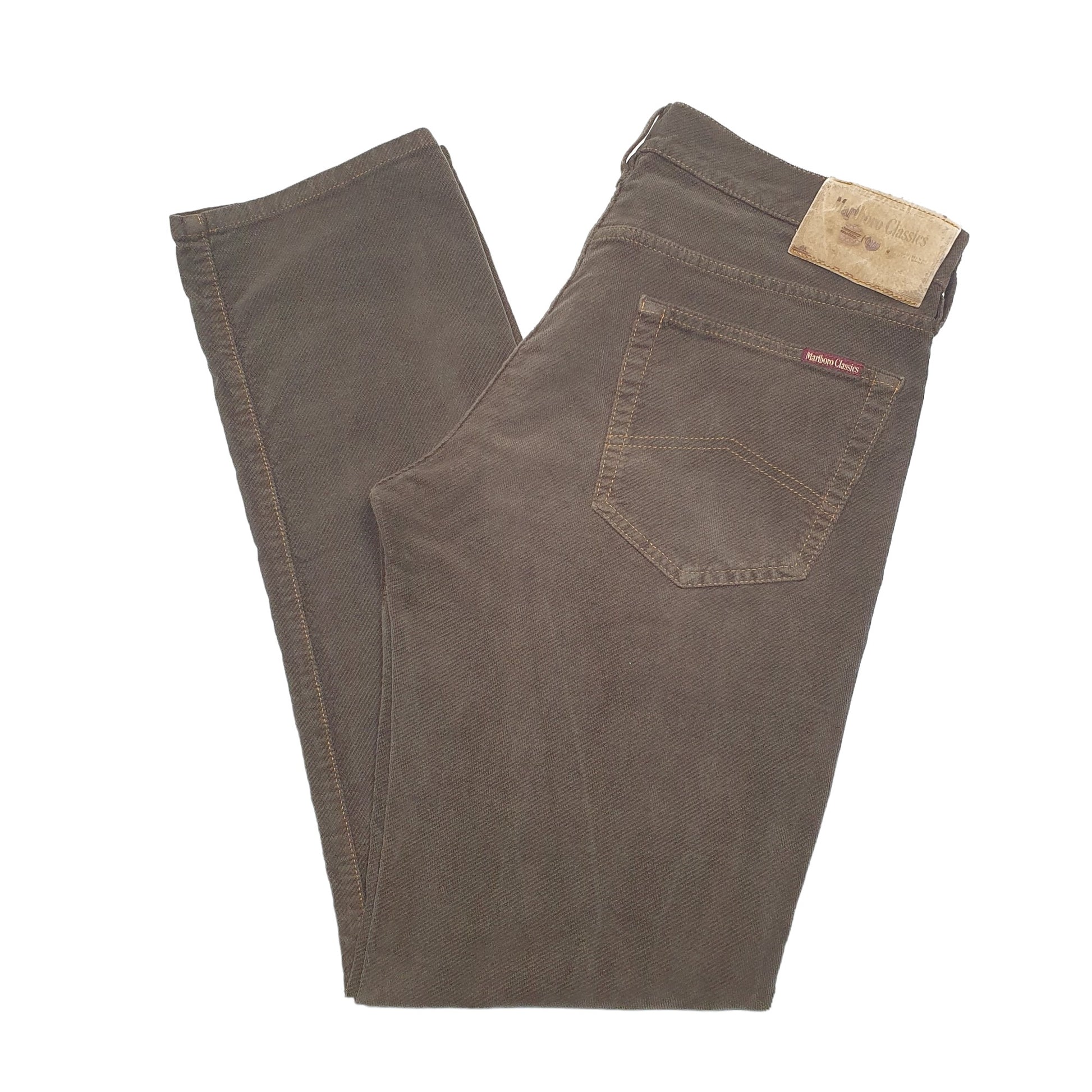 Mens Brown Malboro Classics  Corduroy Trousers