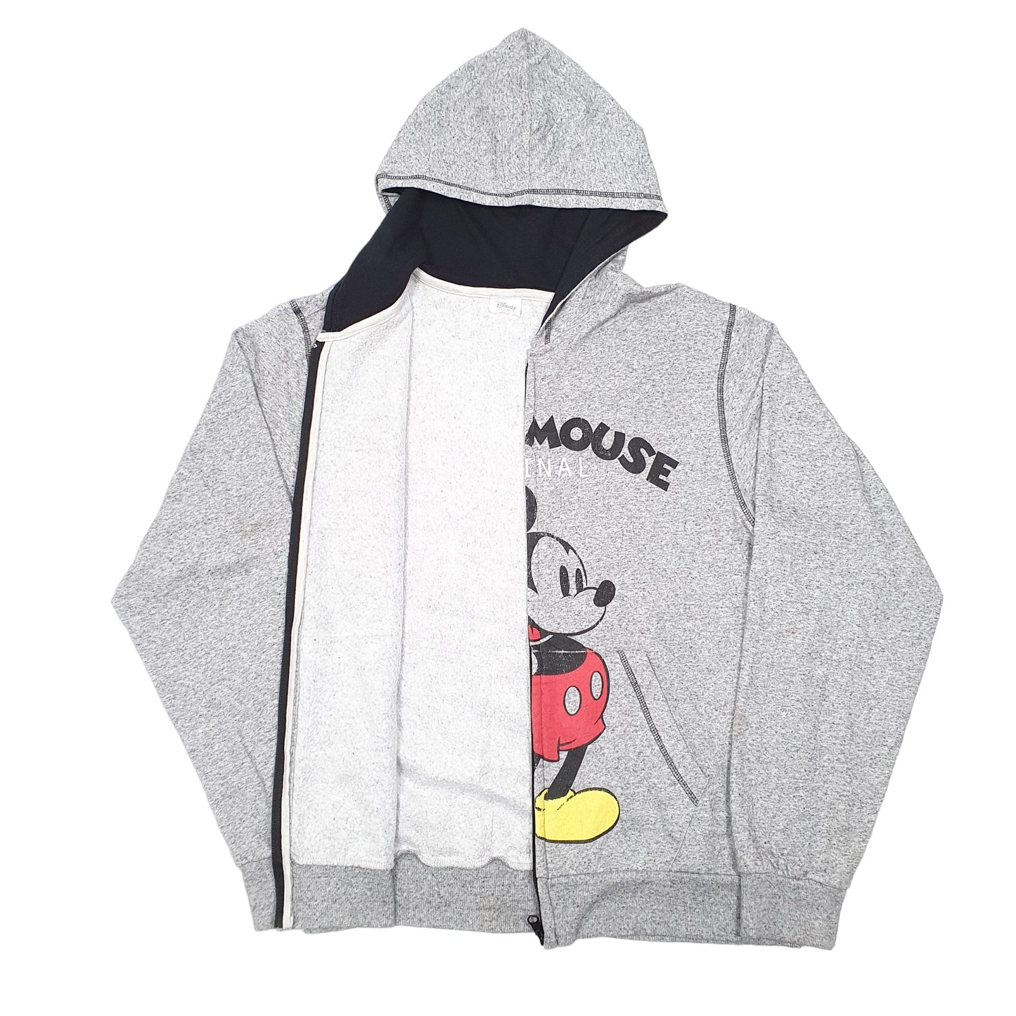 Mens Grey Disney Mickey Mouse Hoodie Jumper