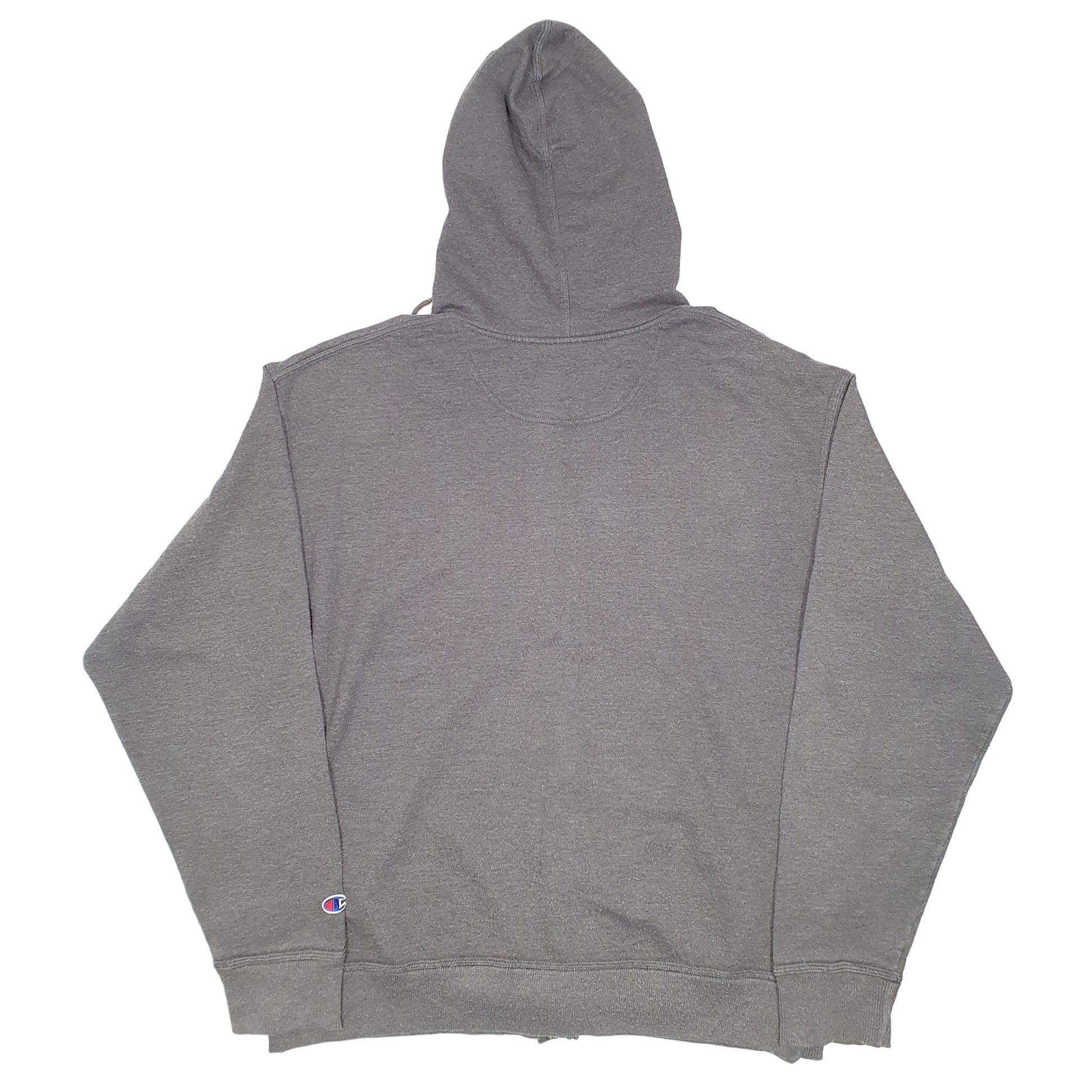 Mens Grey Champion Hoodie Full Zip Jumper