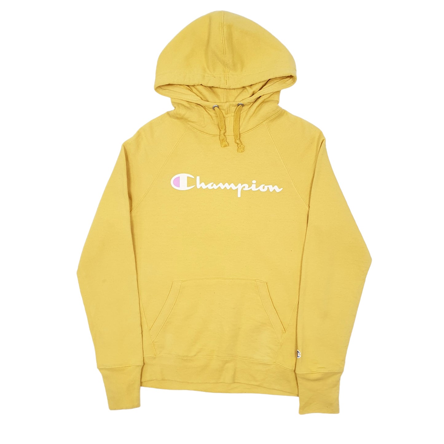 Mens Yellow Champion  Hoodie Jumper
