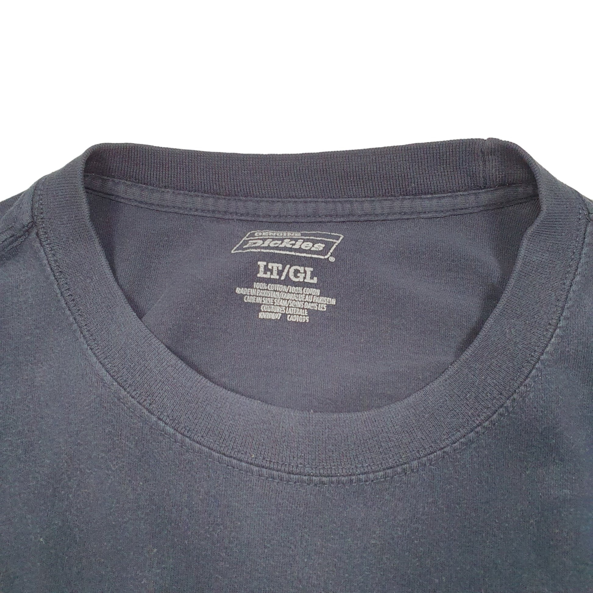 Mens Navy Dickies Pocket Tall Workwear Short Sleeve T Shirt