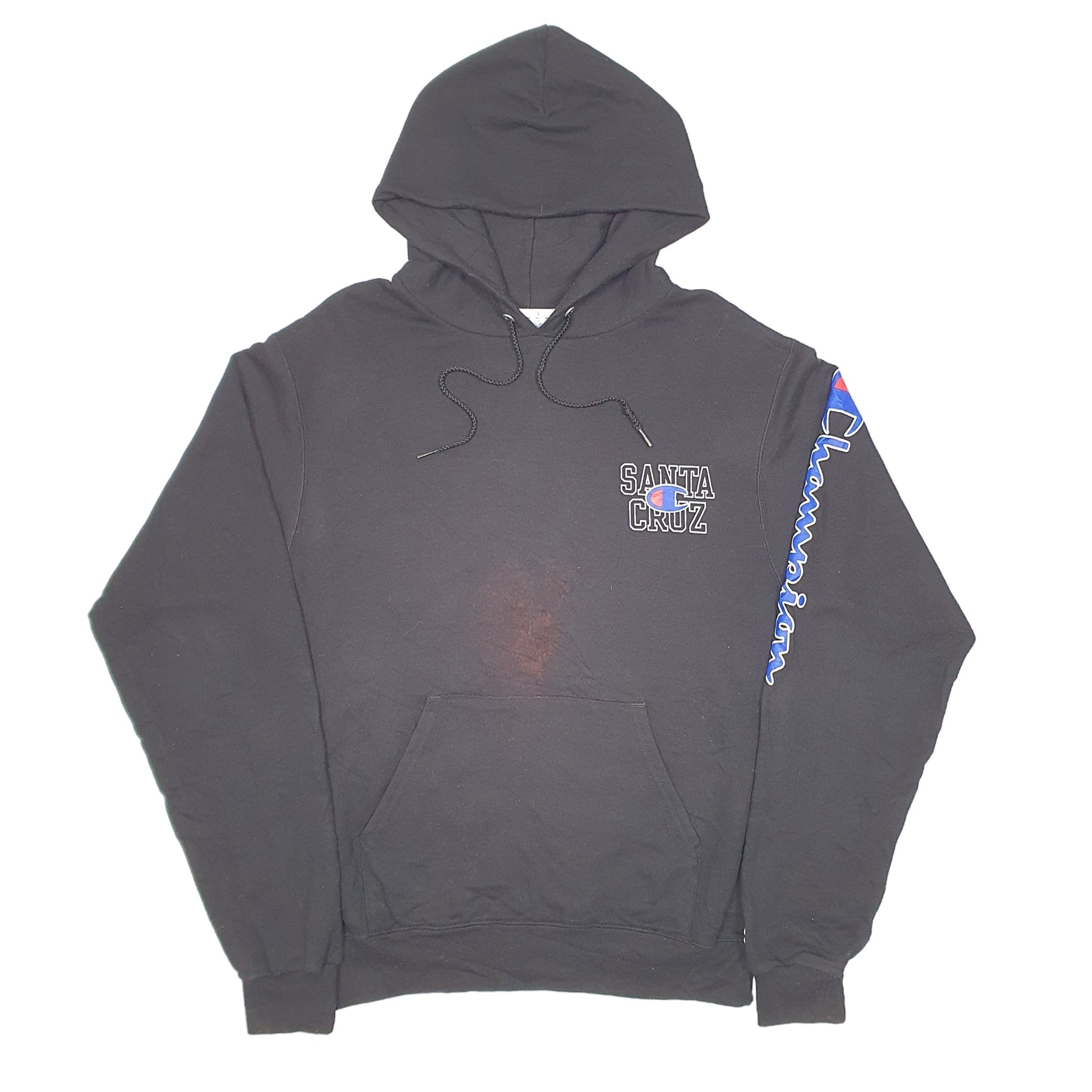 Mens Black Champion Santa Cruz Hoodie Jumper