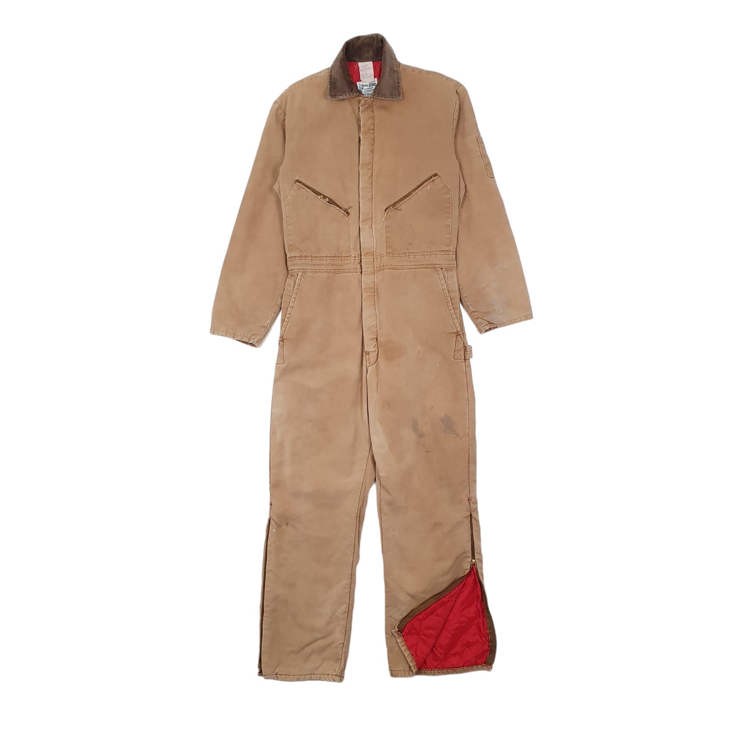 Mens Brown Walls Zero Zone Quilted Overalls Coveralls  Coat