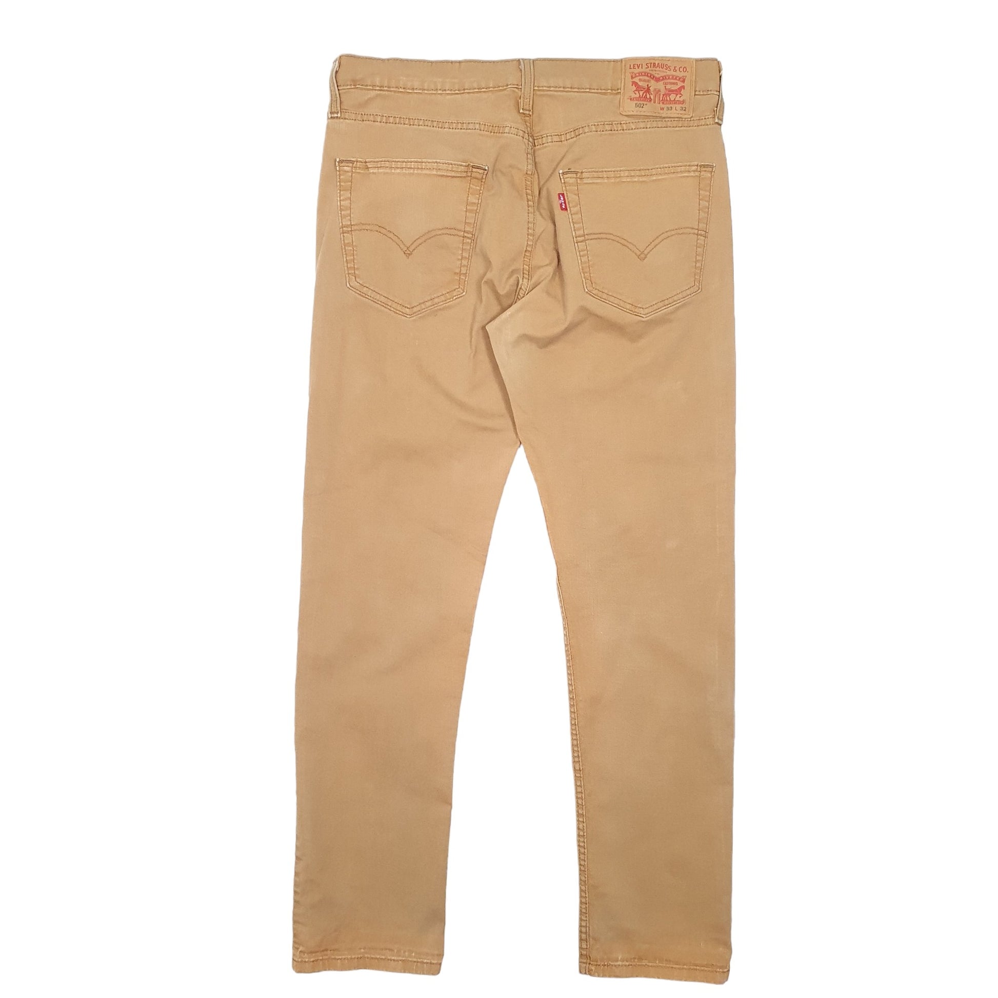 Mens Tan Levis 502 Stretch Chino Trousers