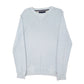Mens Blue Tommy Hilfiger Chunky Knit Waffle Crewneck Jumper
