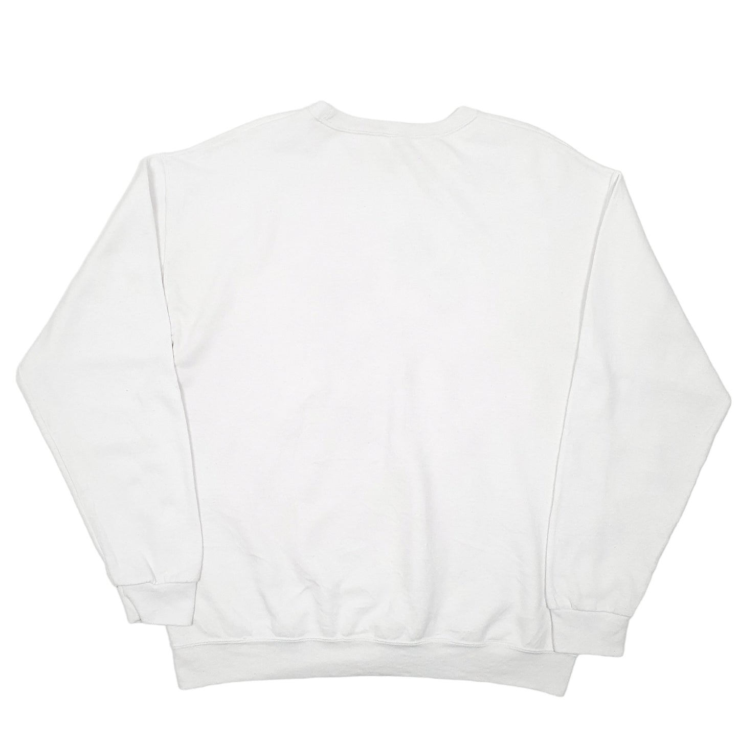 Mens White Jerzees Mickey Mouse Crewneck Jumper