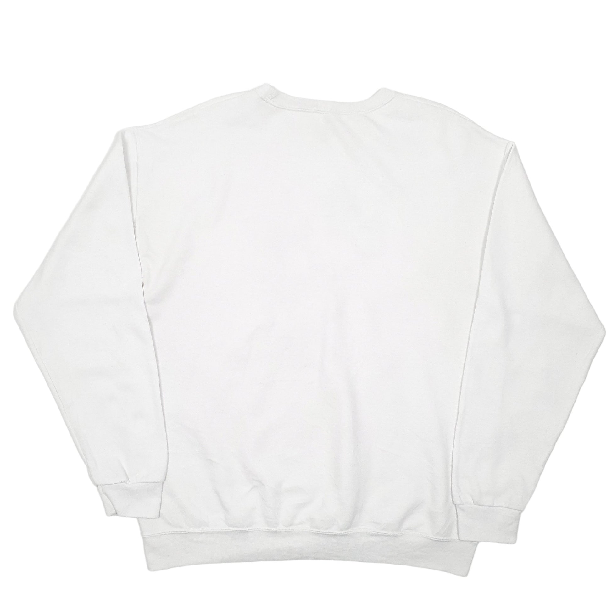 Mens White Jerzees Mickey Mouse Crewneck Jumper