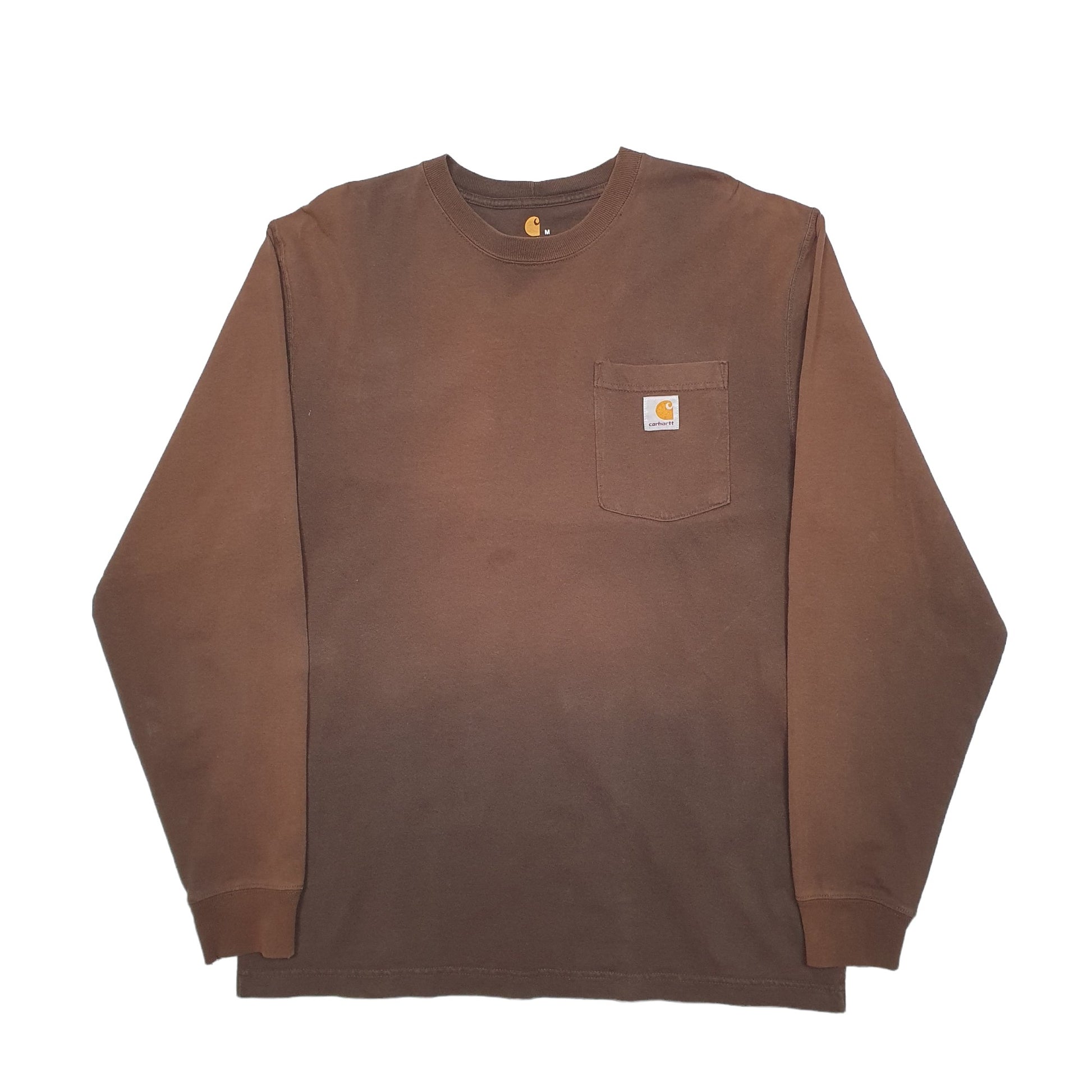 Mens Brown Carhartt  Long Sleeve T Shirt