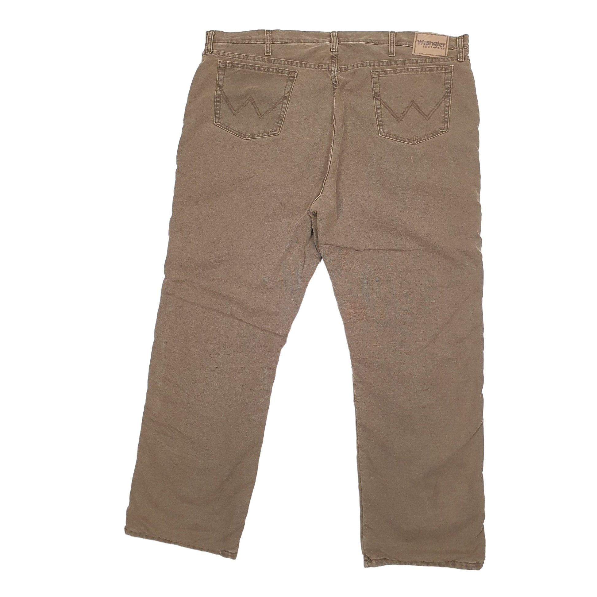 Mens Khaki Wrangler Lined Relaxed JeansW46 L30