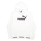 Mens White Puma  Hoodie Jumper