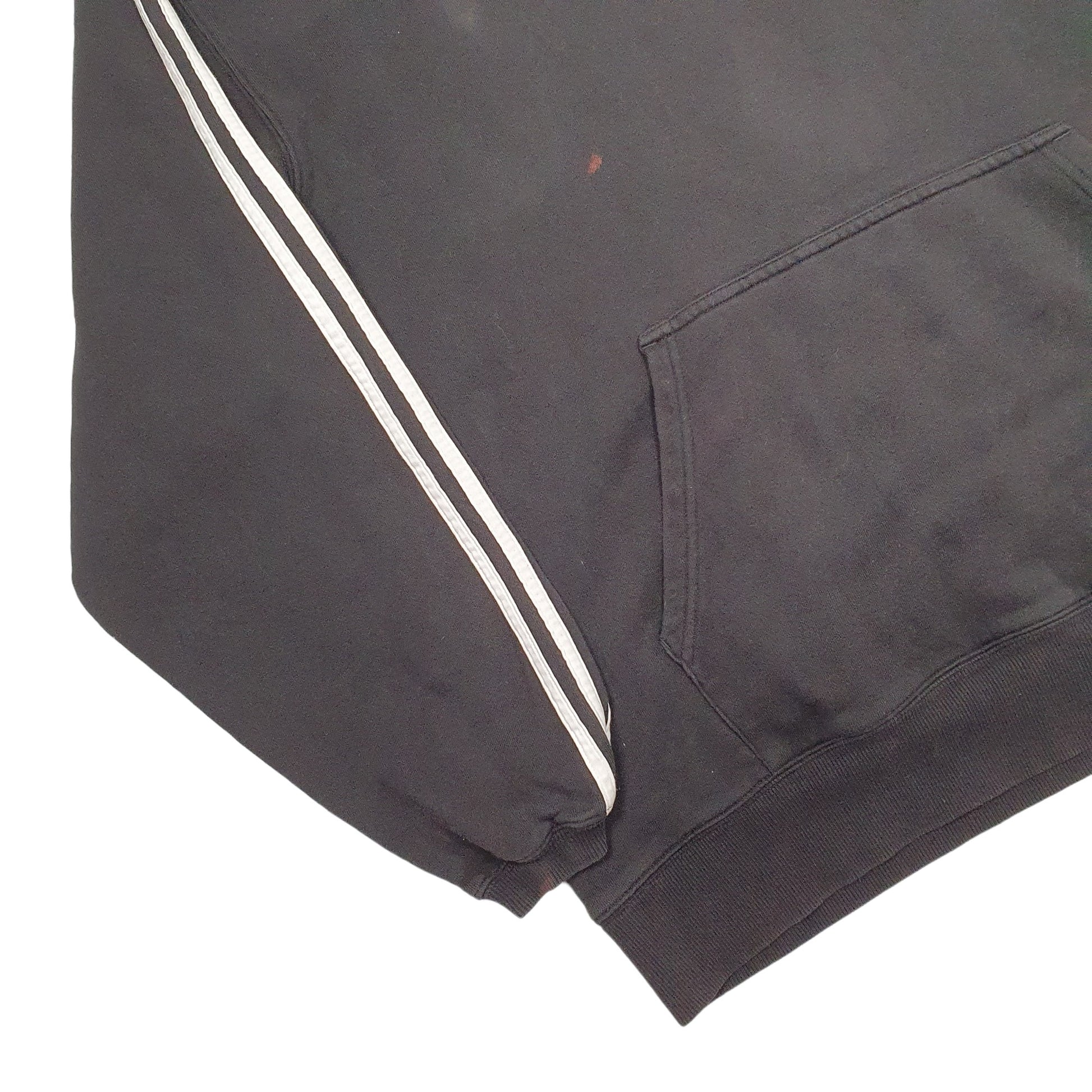 Mens Black Adidas Vintage Hoodie Jumper