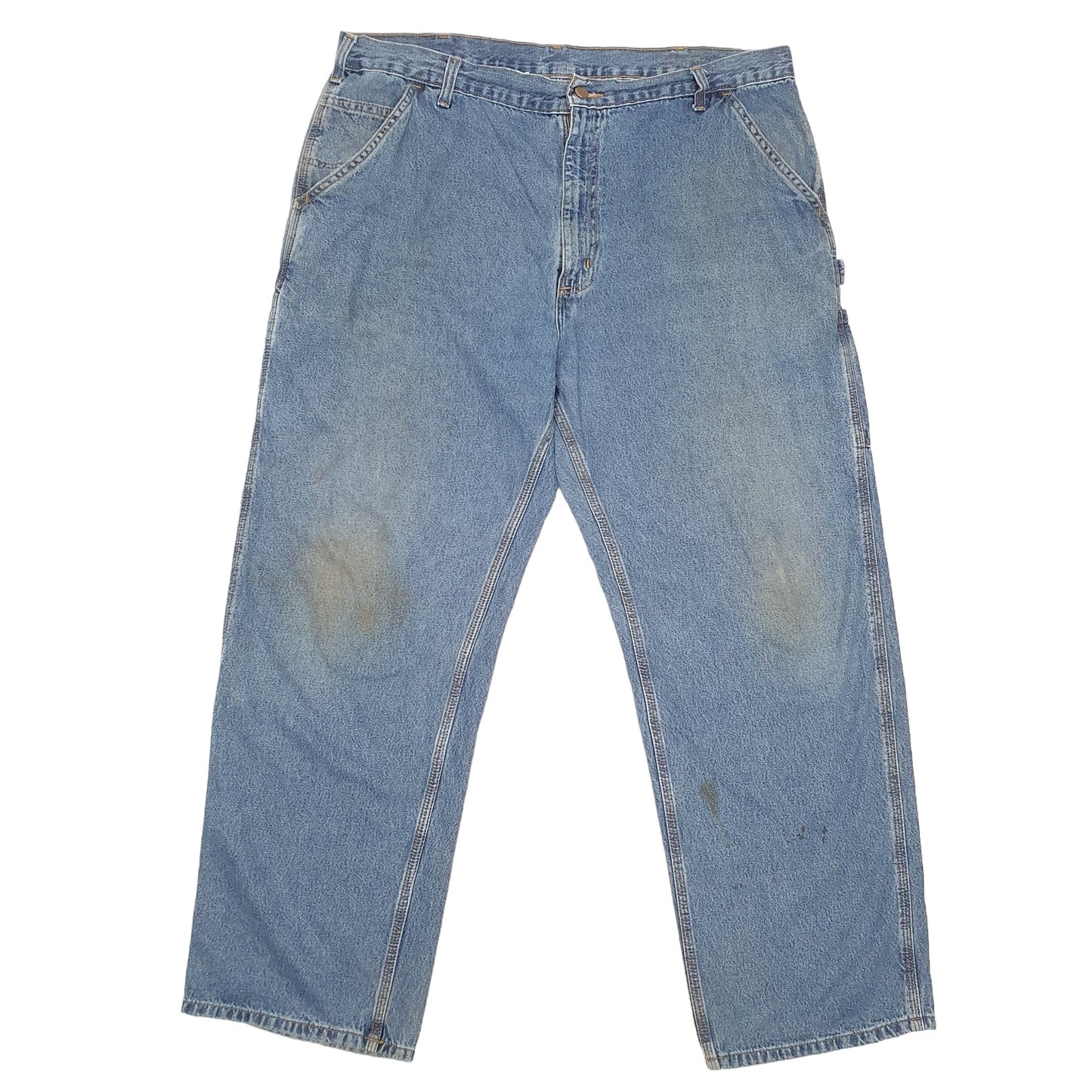 Mens Blue Carhartt Carpenter Dungaree Fit B13 JeansW40 L32