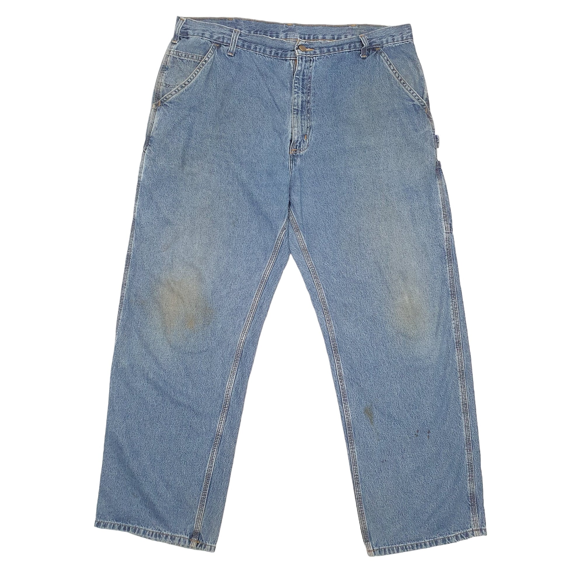 Mens Blue Carhartt Carpenter Dungaree Fit B13 JeansW40 L32