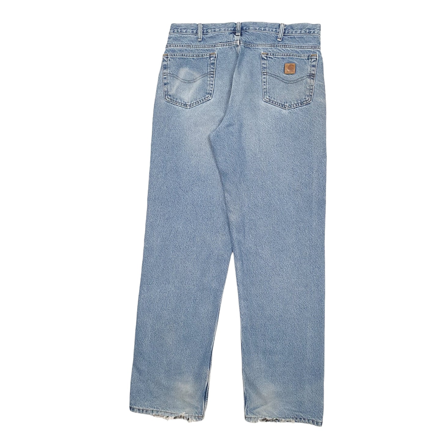 Mens Blue Carhartt B172 Lined Thermal Winter Casual JeansW36 L34