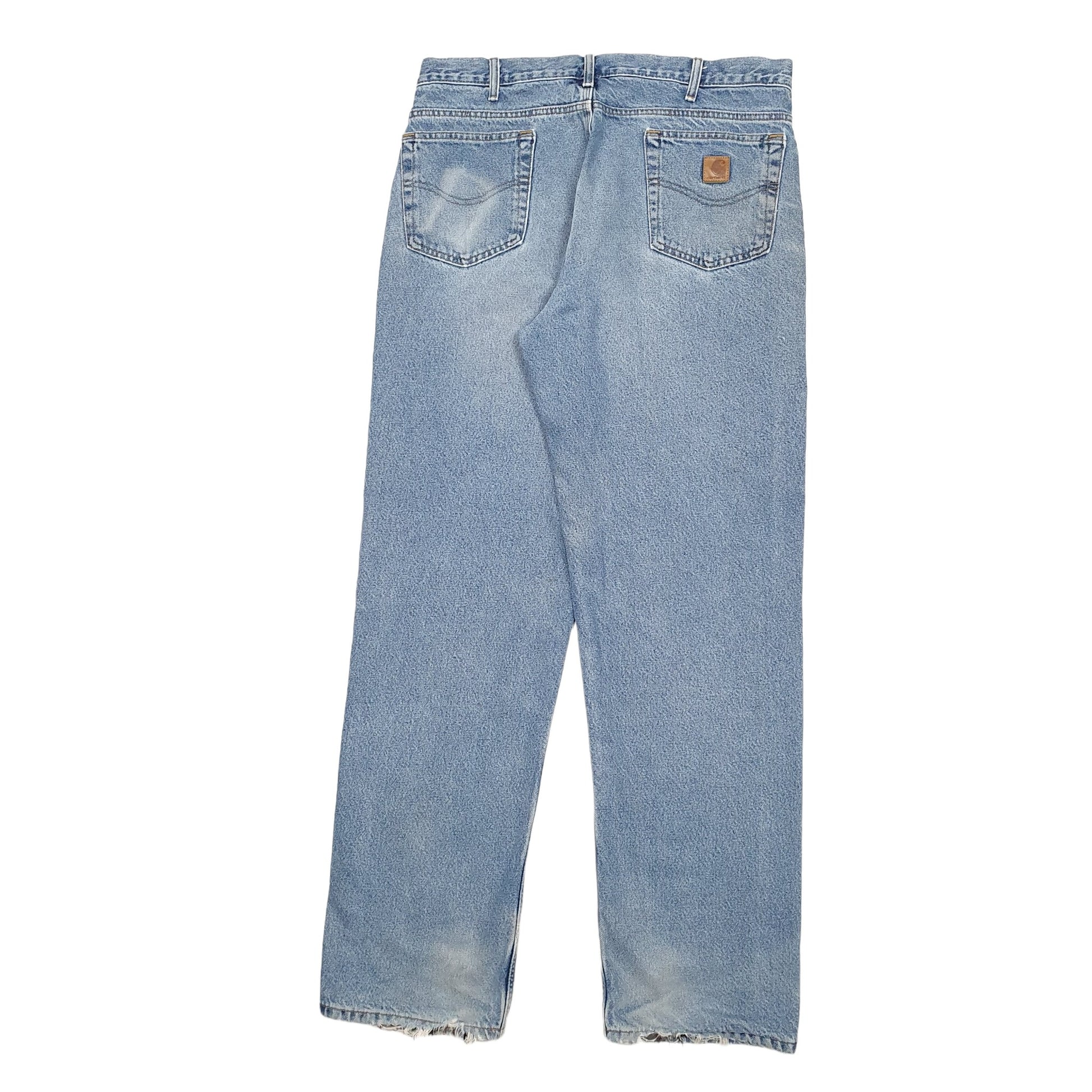 Mens Blue Carhartt B172 Lined Thermal Winter Casual JeansW36 L34