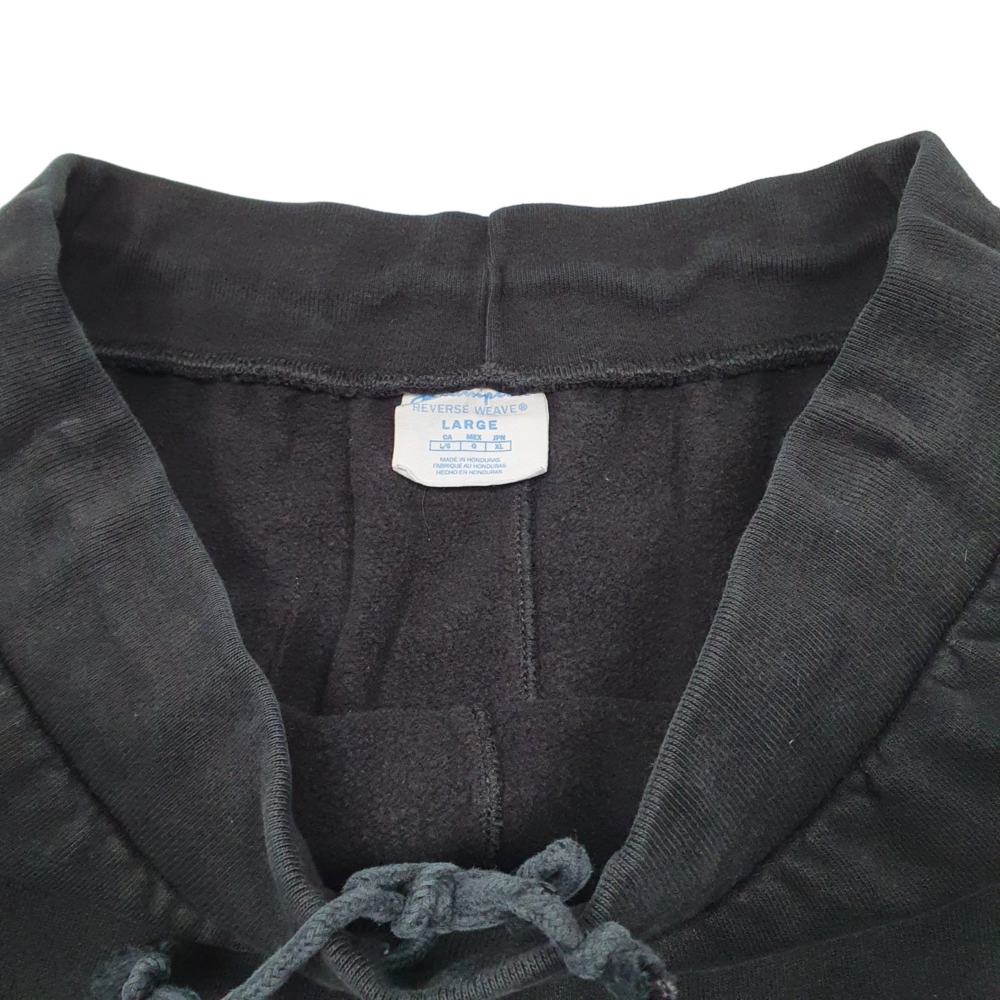 Mens Black Champion Reverse Weave Sweat Shorts