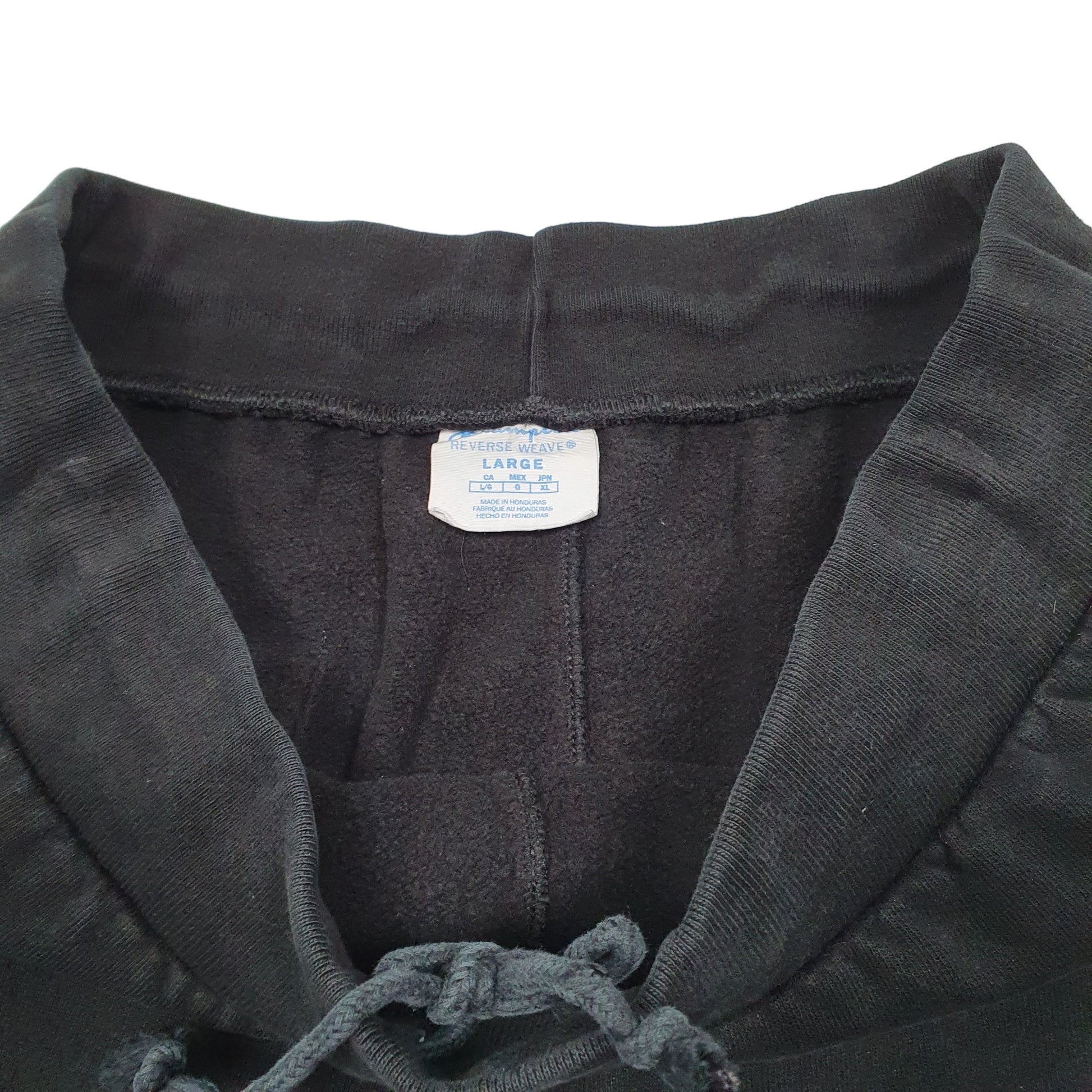 Mens Black Champion Reverse Weave Sweat Shorts