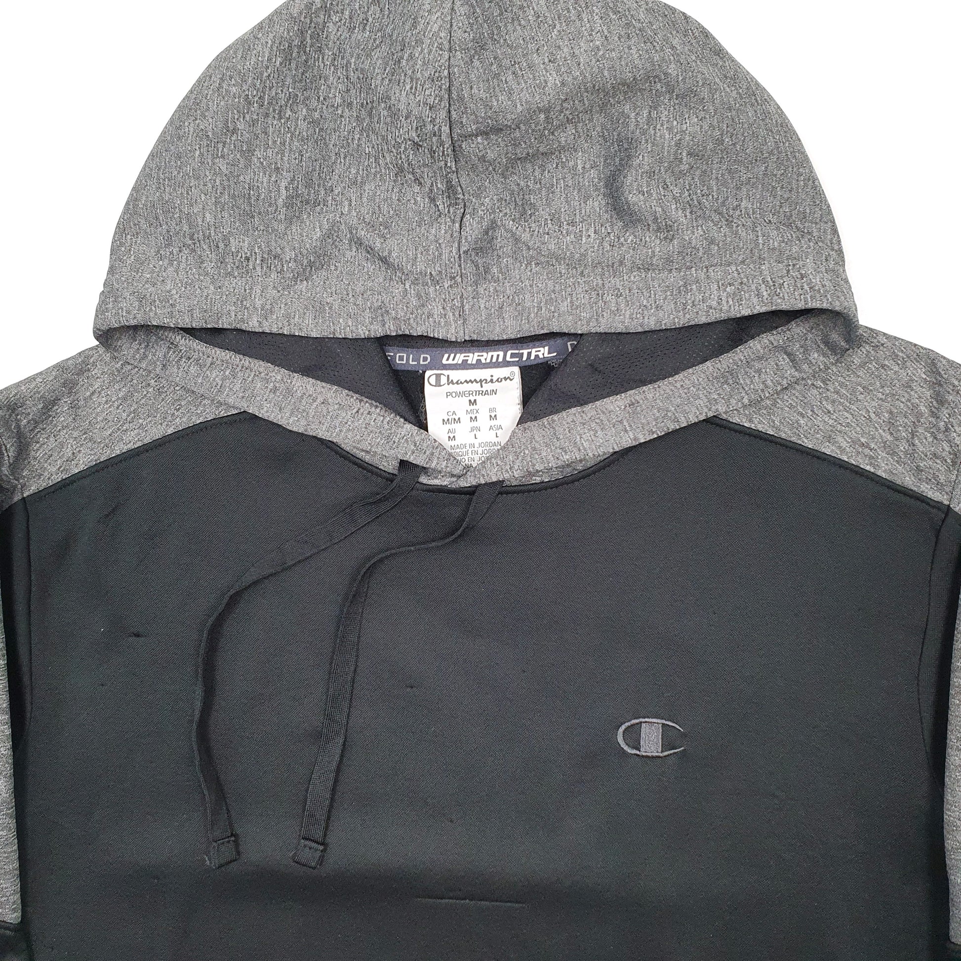 Mens Grey Champion Powertrain Active Hoodie Jumper